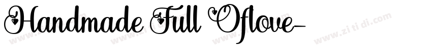Handmade Full Oflove字体转换